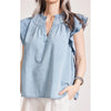 Top Melenia Denim Frill - Denim