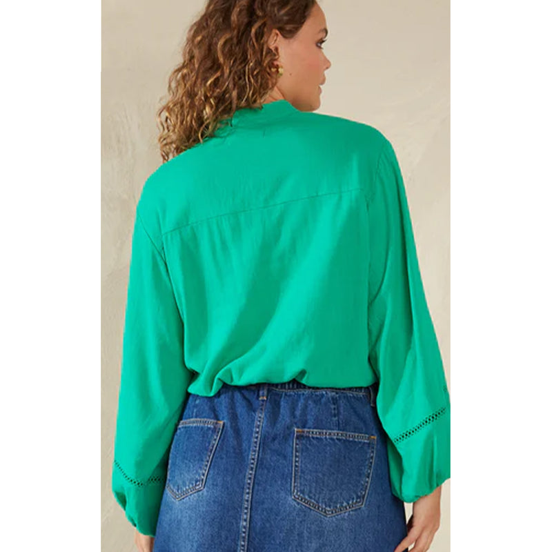 Top Sardinia Tie Blouse - Verde