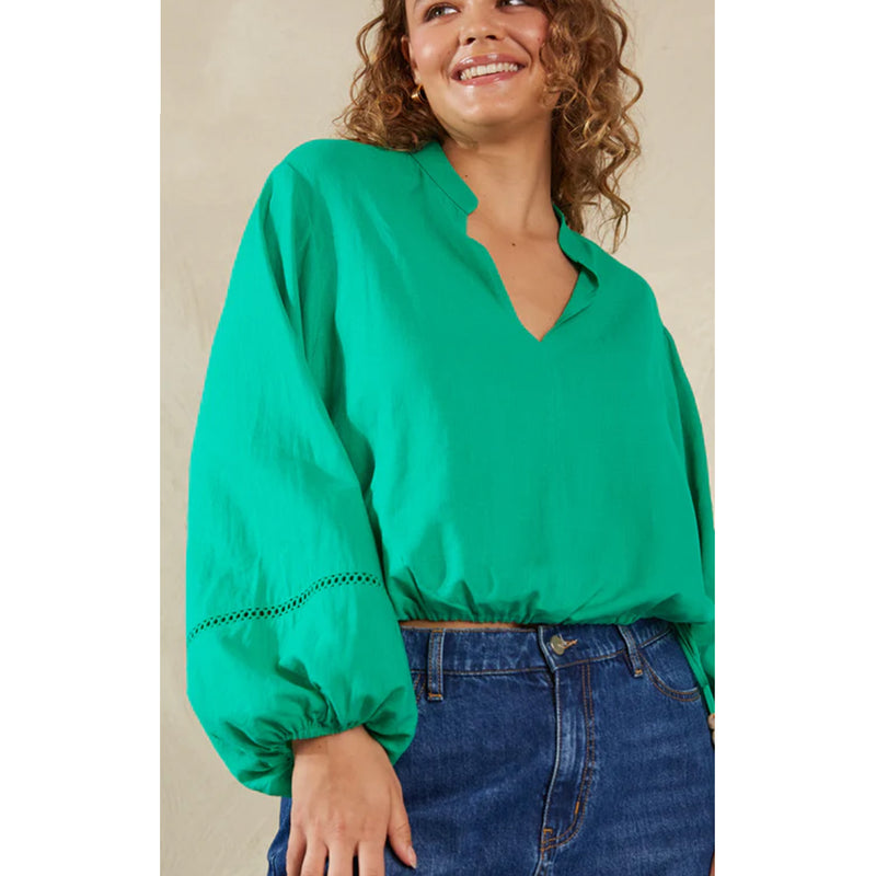 Top Sardinia Tie Blouse - Verde