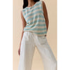Top Sia Stripe Knit Tank - Duck Egg