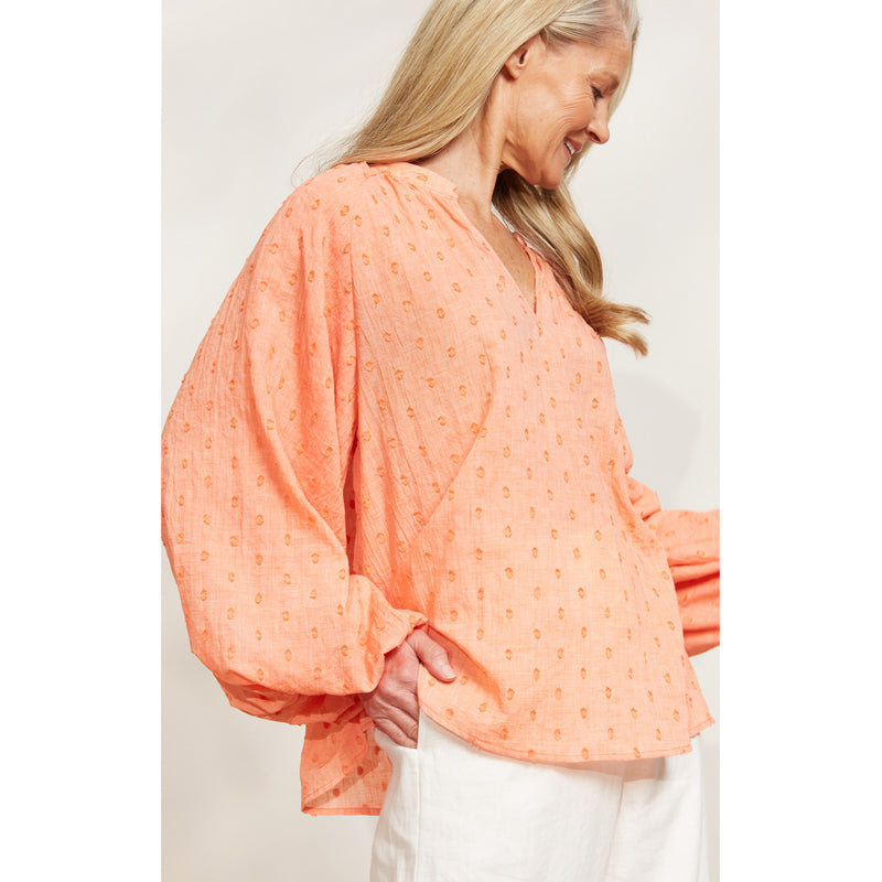 Top Zephyr Blouse - Papaya