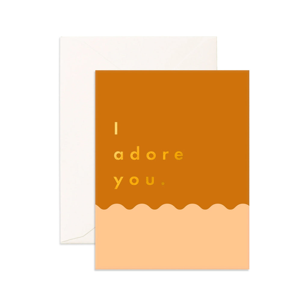 Card Adore You Hazelnut Ripple Greeting