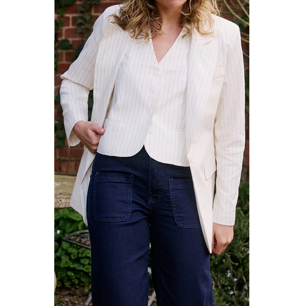 Jacket Varli Stripe - White