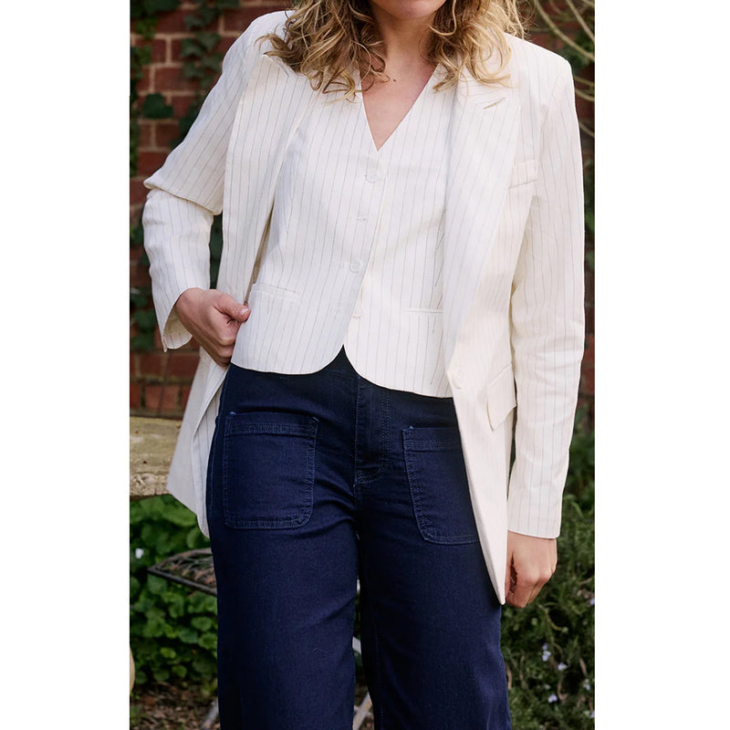 Jacket Varli Stripe - White