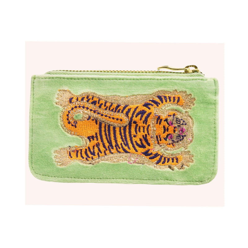 Card Holder Velvet - Ikat Tiger