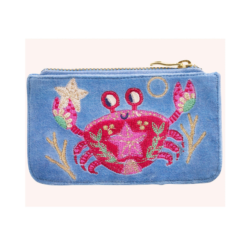 Card Holder Velvet - Seafaring Crab
