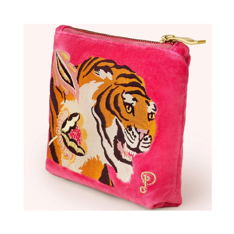 Pouch Velvet Mini - Thrill Of the Tiger