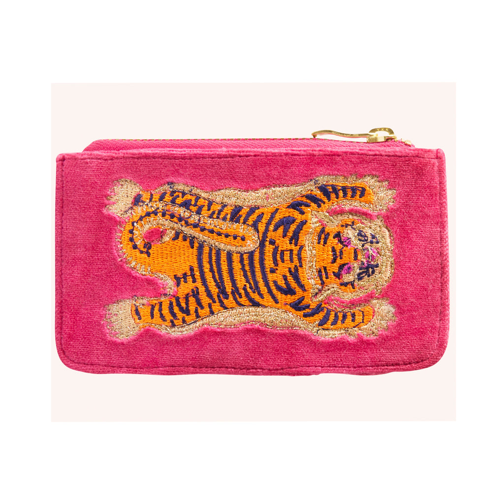 Card Holder Velvet - Ikat Tiger