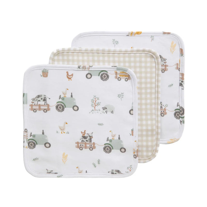 Wash Cloths 3 Pack - Tractor Ride