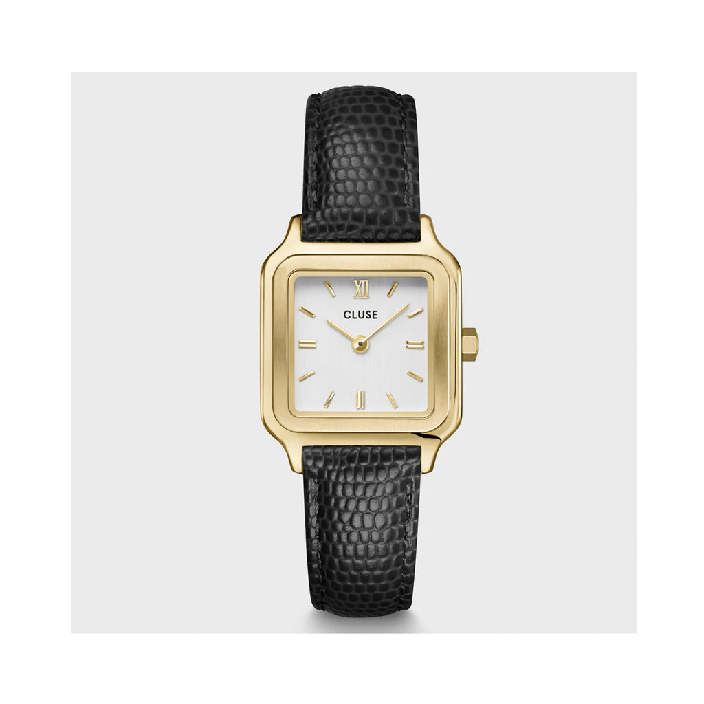 Watch Gracieuse Petite - Gold / Black Lizard Leather