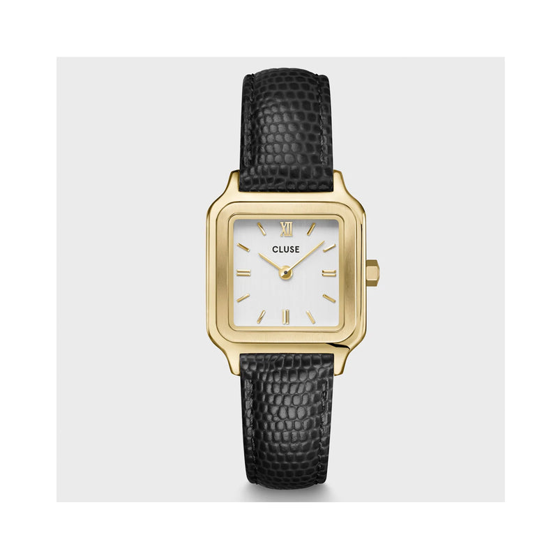 Watch Gracieuse Petite - Gold / Black Lizard Leather