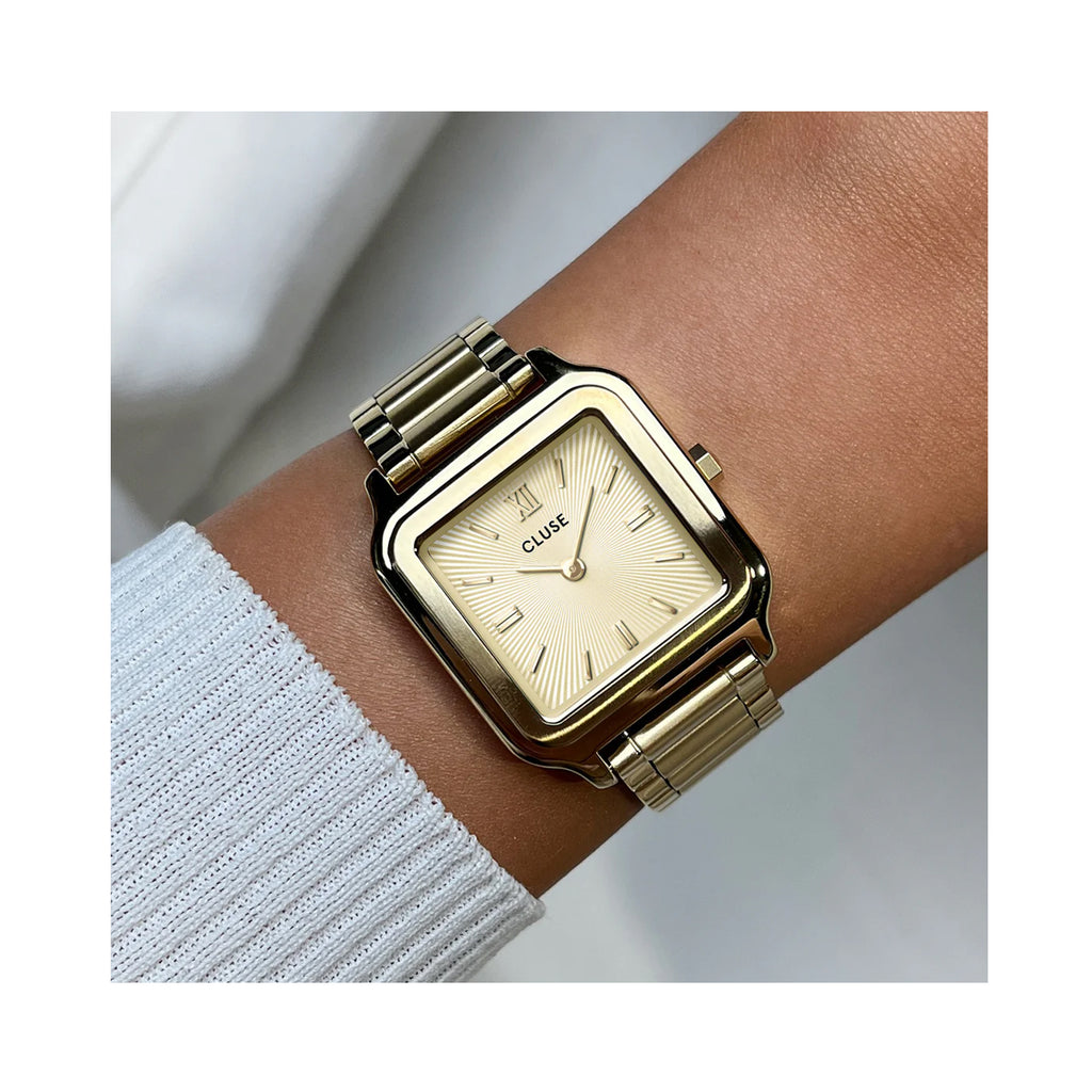 Watch Gracieuse Sunray - Textured Gold / Gold Link Watch