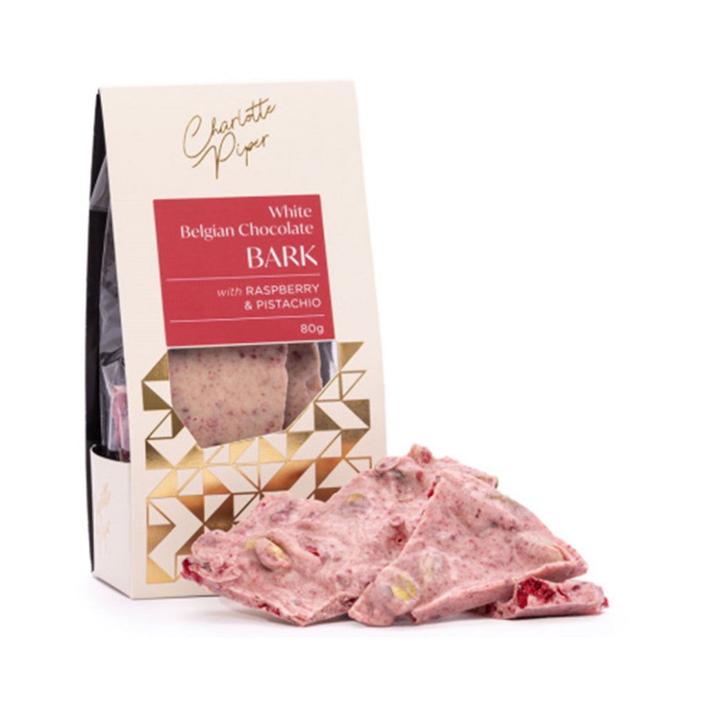 White Chocolate Bark 80g - Raspberry & Pistachio