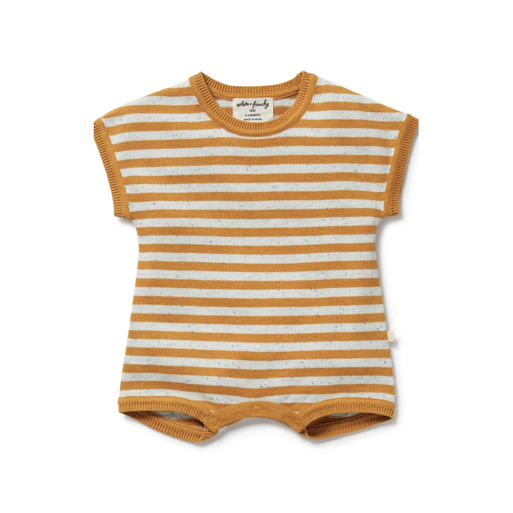 Baby Knit Growsuit - Golden Wave