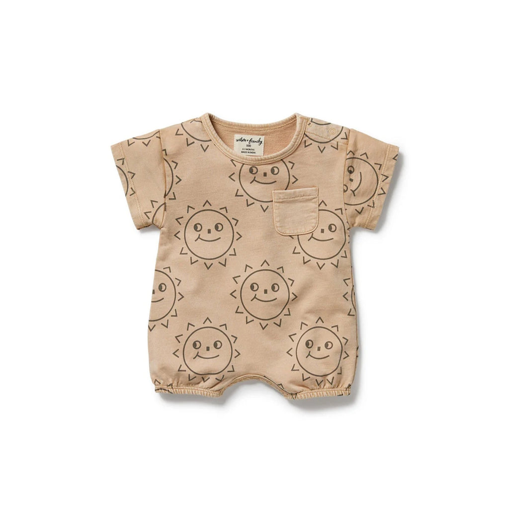 Baby Sweat Growsuit - Happy Days