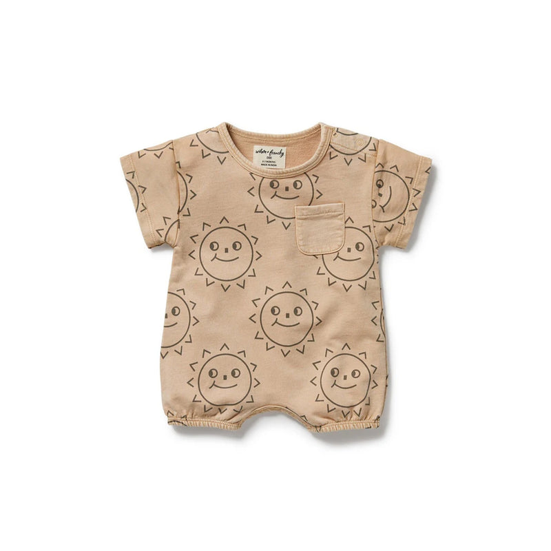 Baby Sweat Growsuit - Happy Days