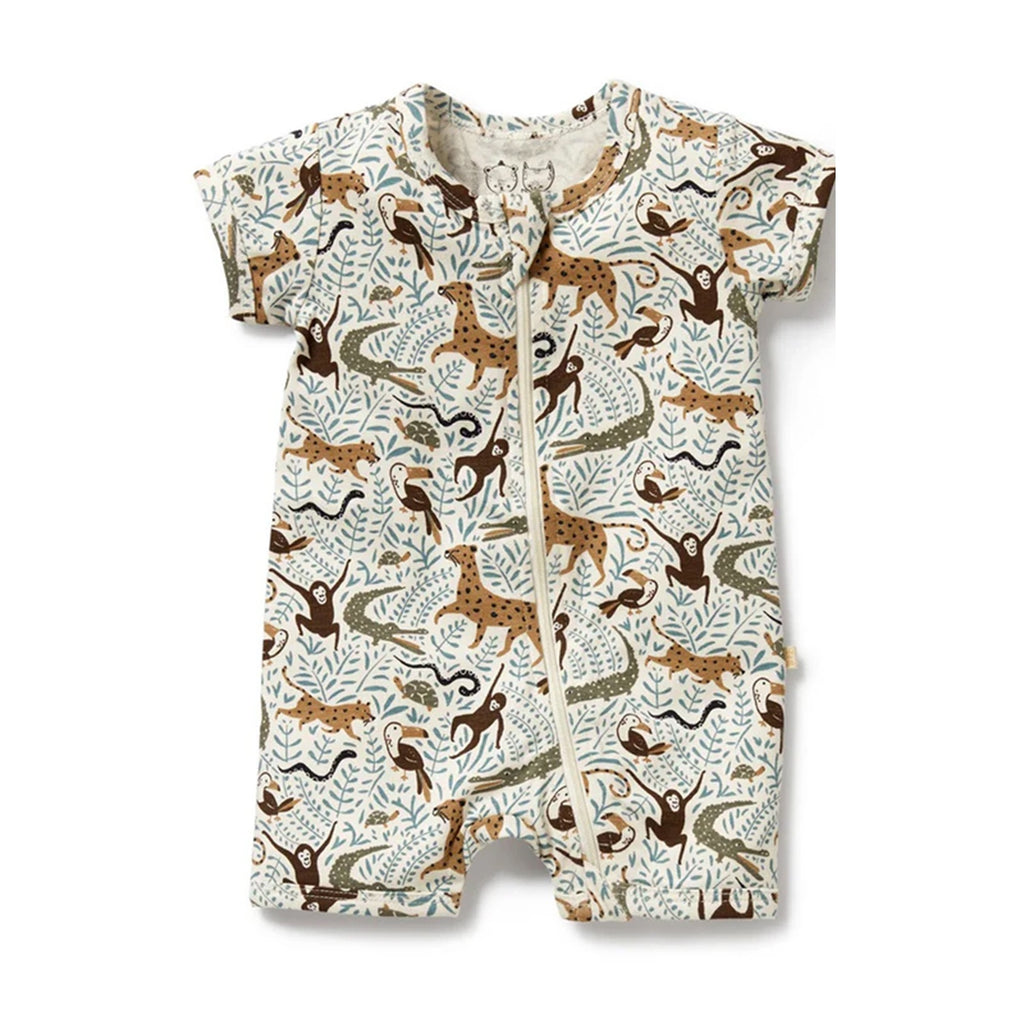 Baby Boyleg Zipsuit - Mini Jungle