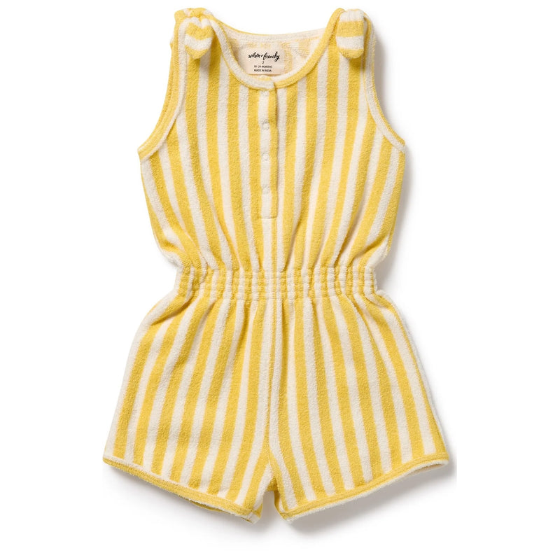 Baby Playsuit Terry - Honey Wave