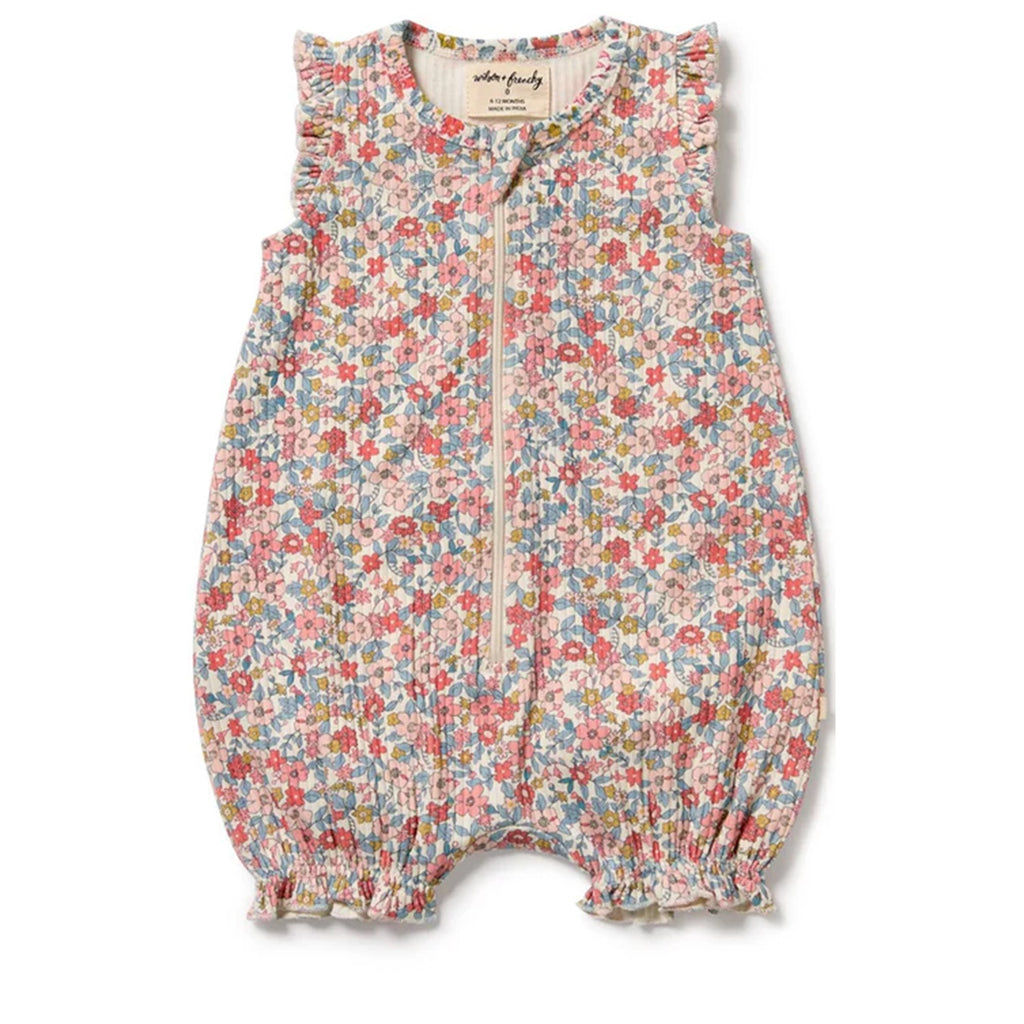 Baby Ruffle Zipsuit - Summer Bloom