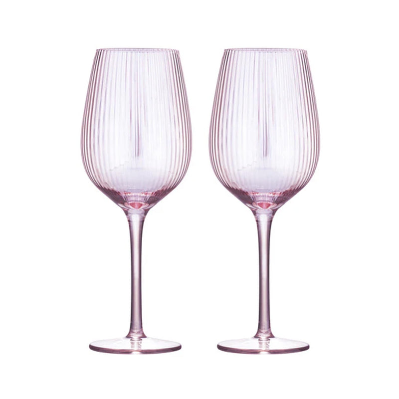 Wine Glass 2pk Thalia - Pink Quartz