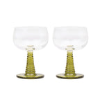 Wine Glasses Set 2 'The Romy' - Olive