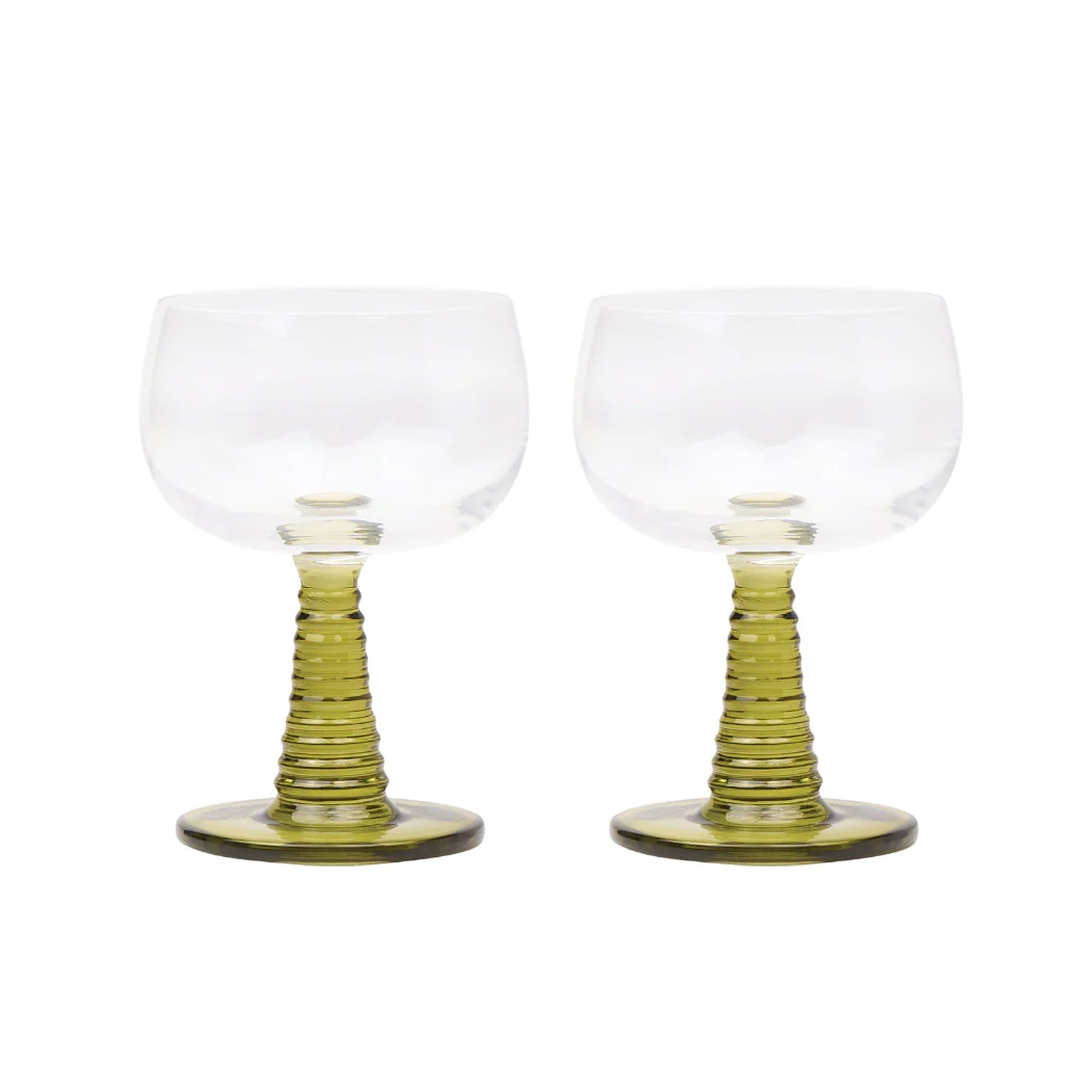Wine Glasses Set 2 'The Romy' - Olive