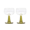Wine Glasses Set 2 'The Romy' - Olive