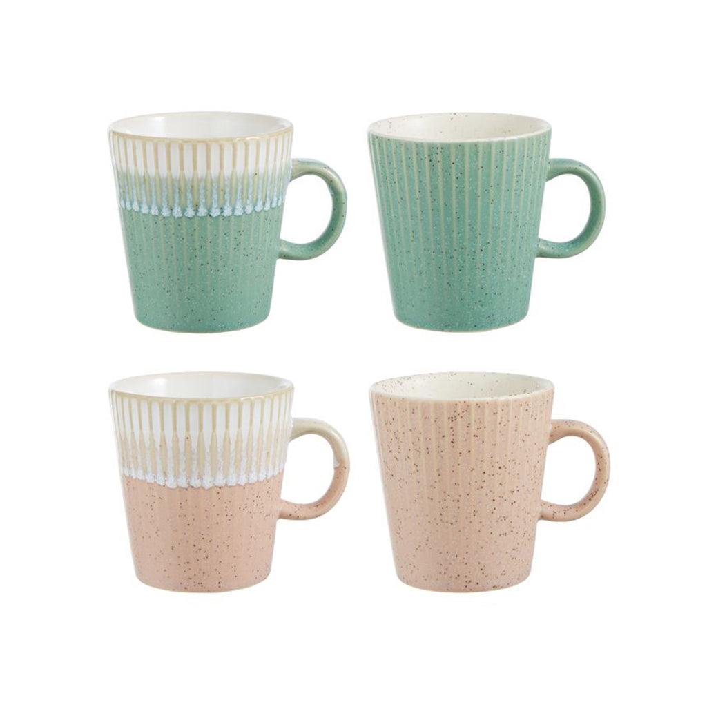 Mug Fluted Set 4 - Pink