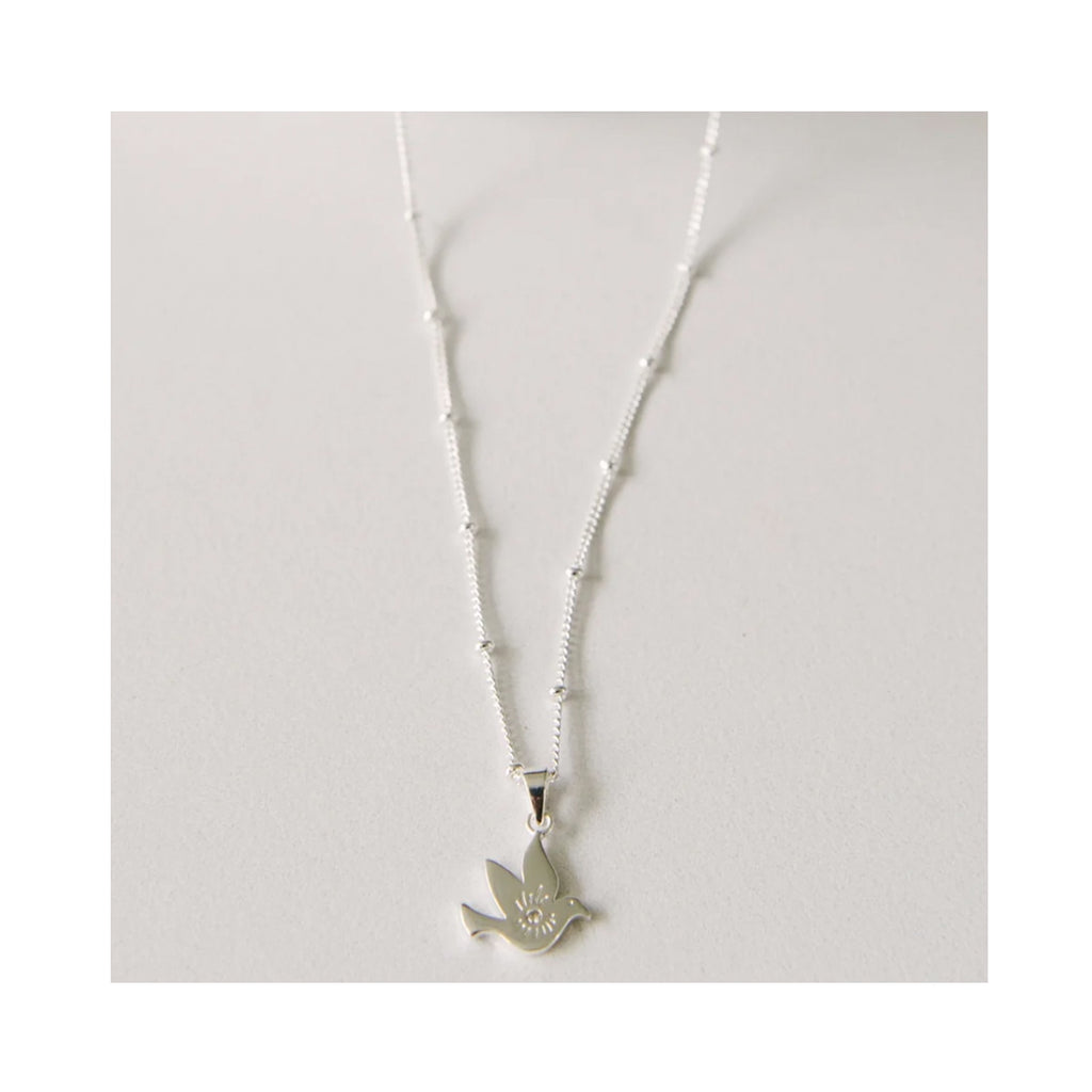 Necklace Peace Bird Silver