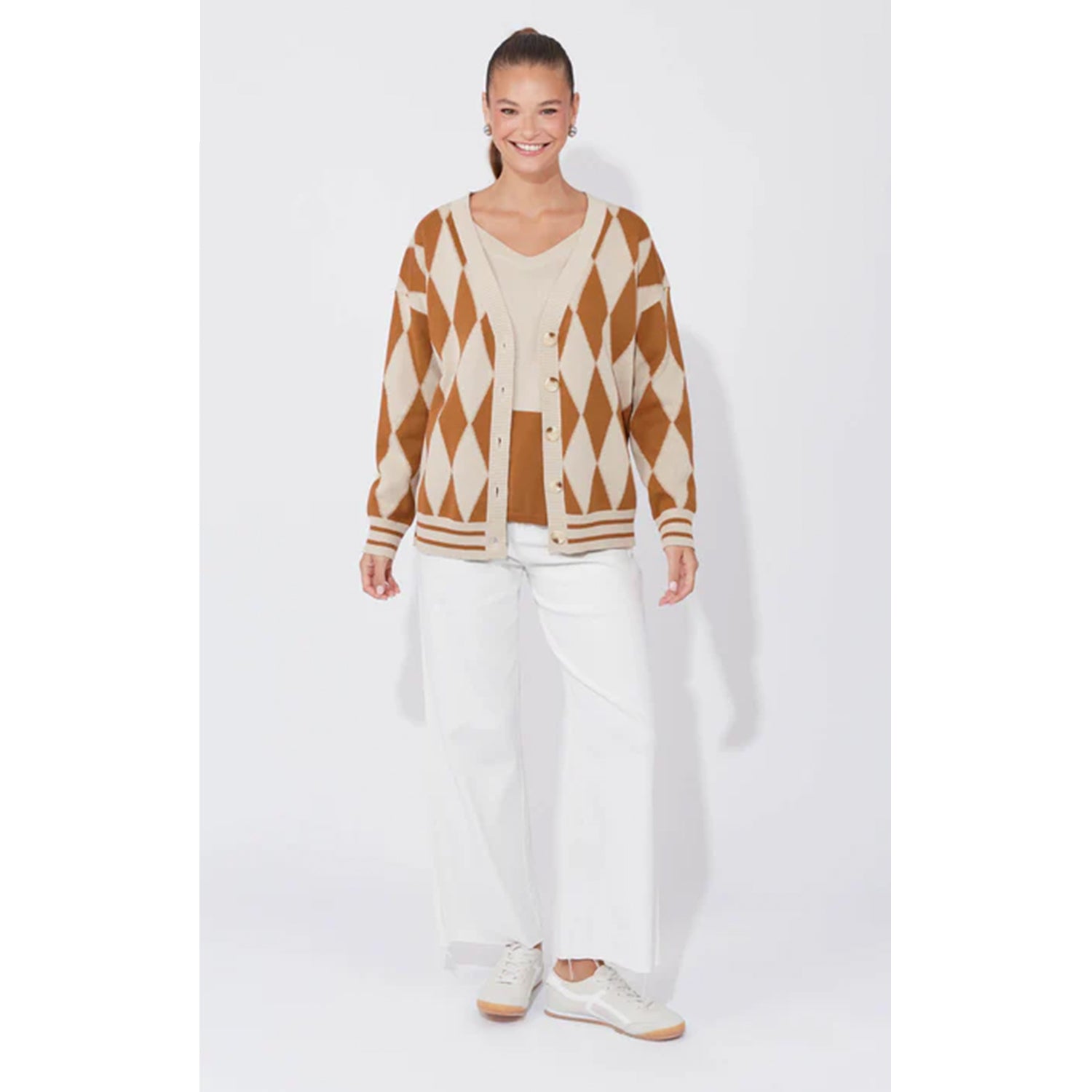 Cardigan Casablanca Lurex - Sand Dune