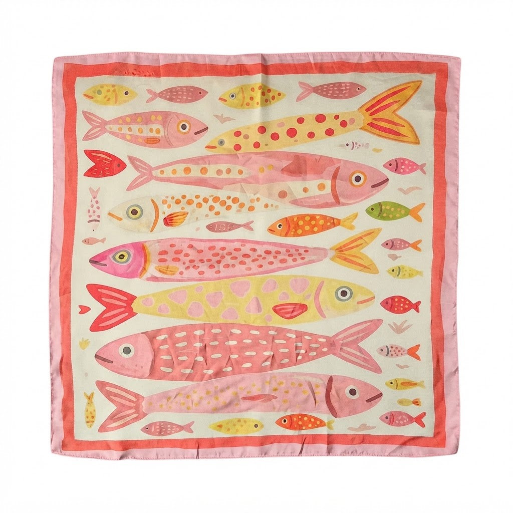 Scarf Satin Sardines - Pink
