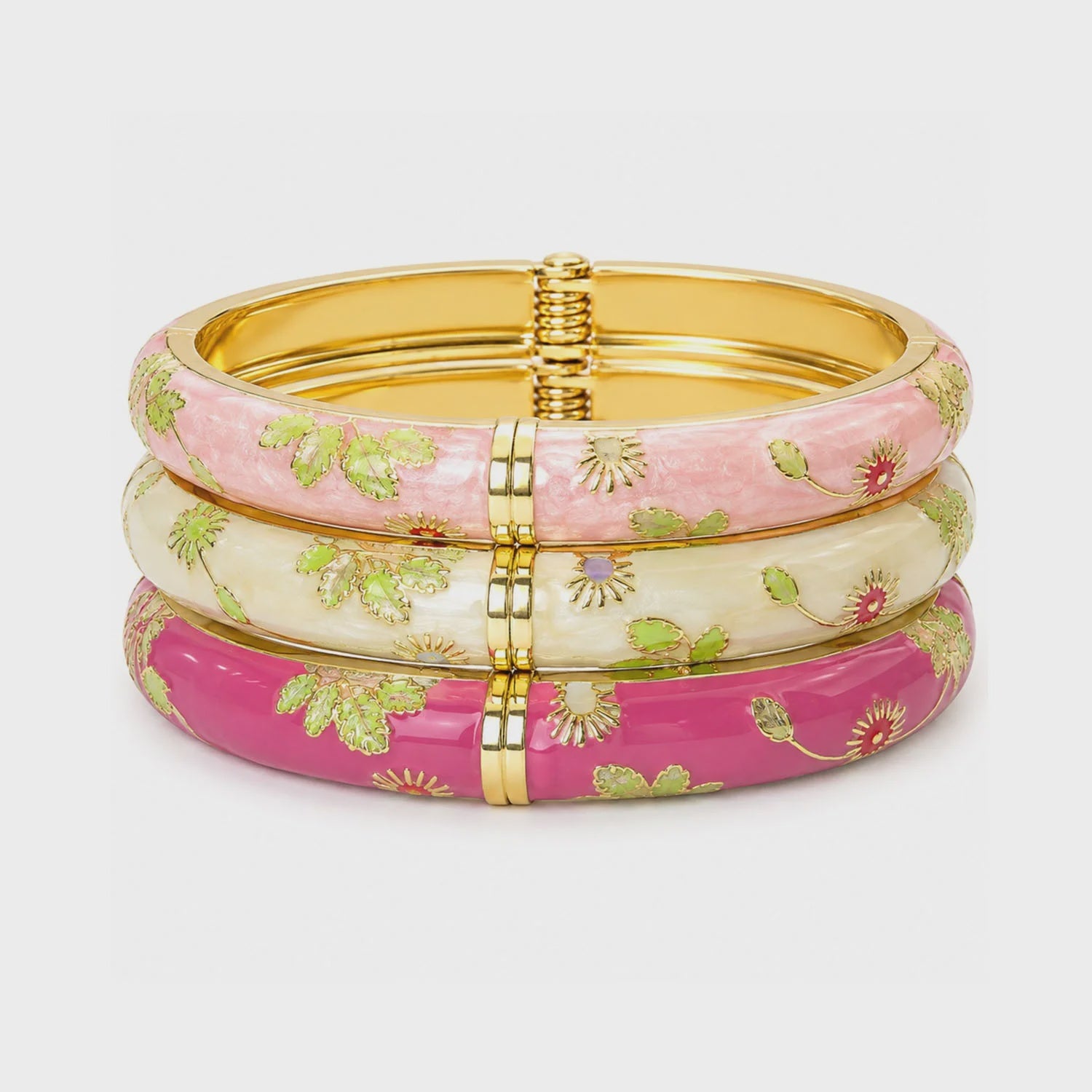 Bangle Stack Dark Pink - Set 3