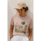 TShirt Taupe - Girl & Elephant