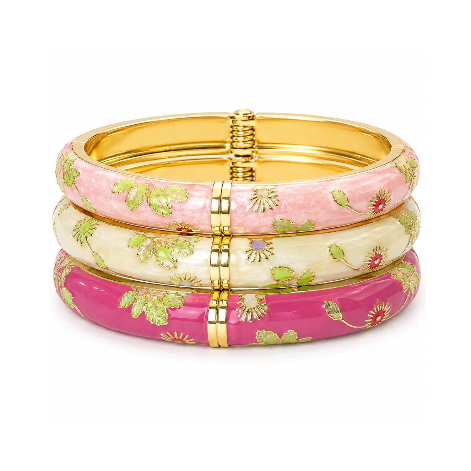 Bangle Enamel - Vine Dark Pink