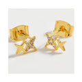 Earring Duo Star Studs - Gold Plated