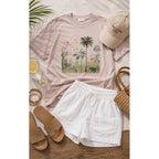 TShirt Taupe - Girl & Elephant