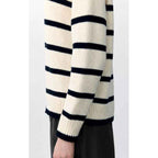 Knit Lauren Stripe - Milk & Black