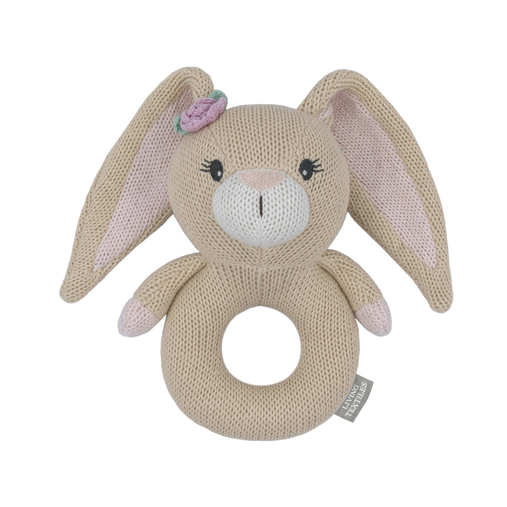 Knitted Ring Rattle - Amelia The Bunny