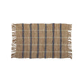 Rug Leather Anni 60x90cm - Natural & Navy
