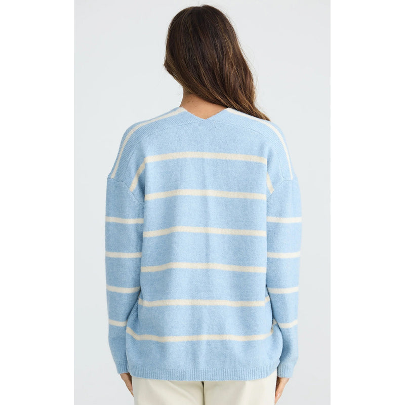 Knit Hallie - Blue & Off White