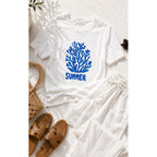 TShirt White - Blue Coral SUMMER