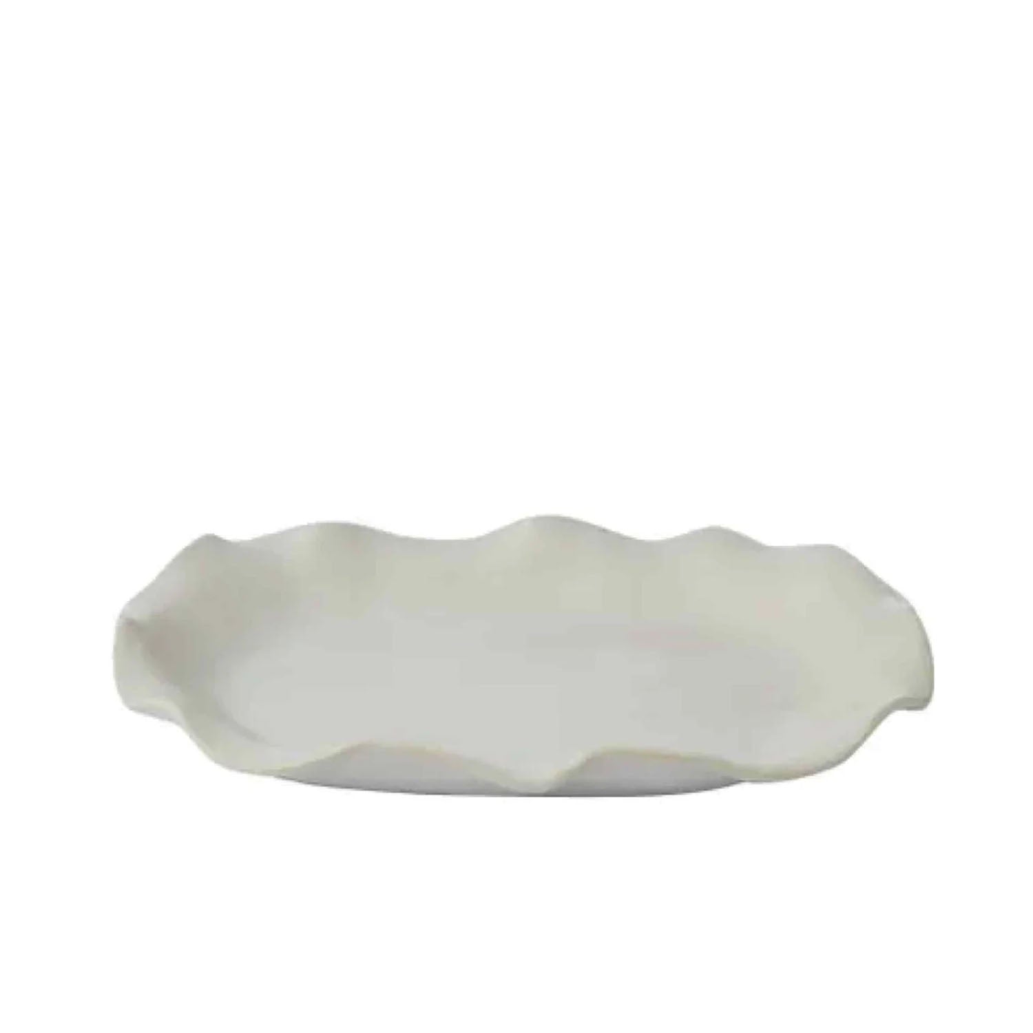 Platter Verity Ceramic 18x24cm Natural