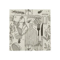 Napkin 3 Ply - Barbeque B&W