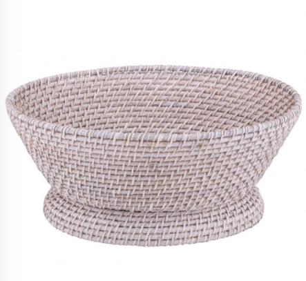 Basket Bowl Cane South Hampton White
