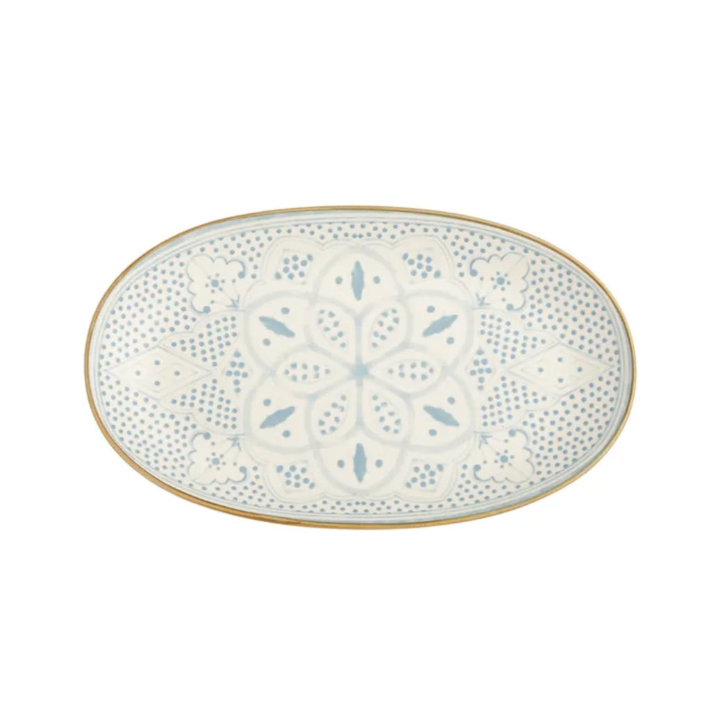 Dish Ceramic Oval Aleah - Blue