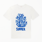 TShirt White - Blue Coral SUMMER