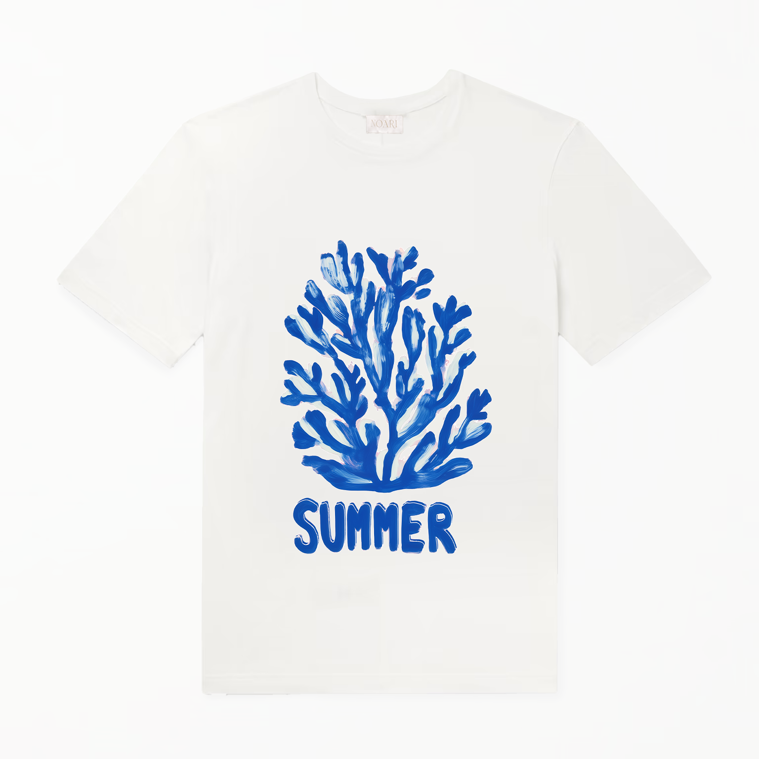 TShirt White - Blue Coral SUMMER