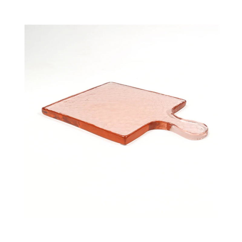 Board Handblown Glass Square - Blush