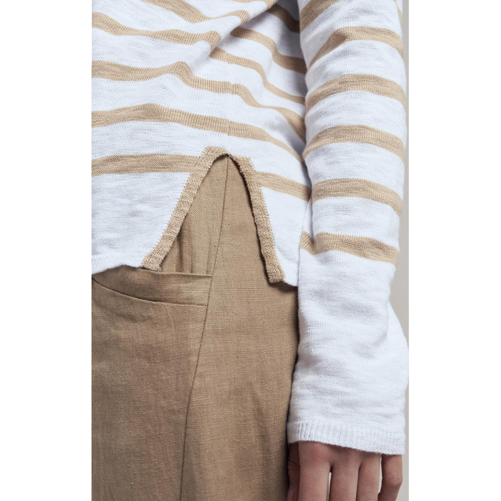 Top Bobbie - White & Camel