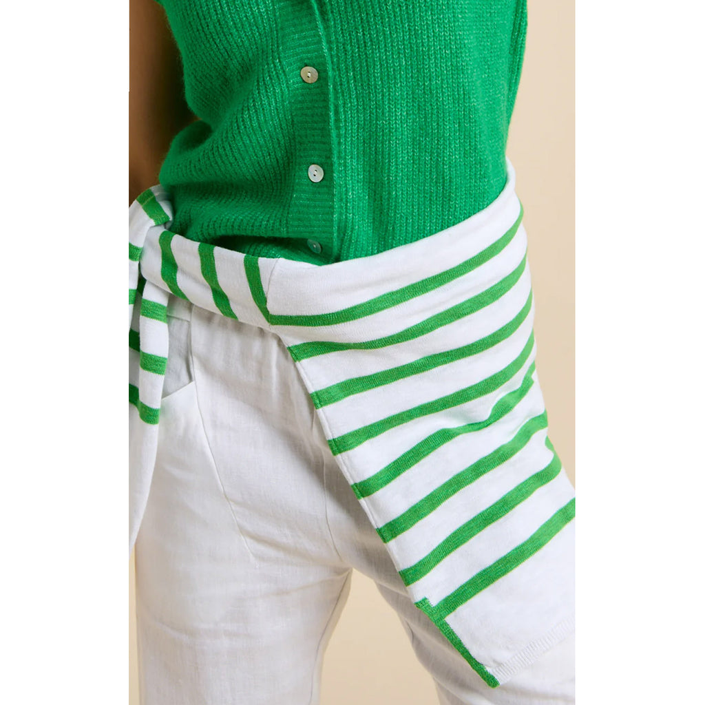 Top Bobbie - White & Green